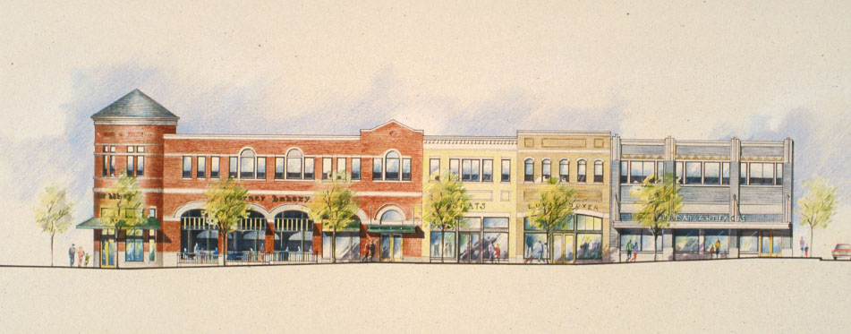 Southlake Town Square - Elevation Rendering