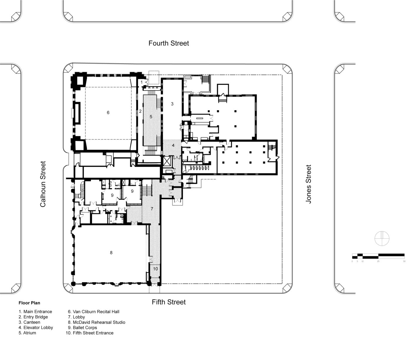 Maddox-Muse Center - Site + Ground Floor Plan