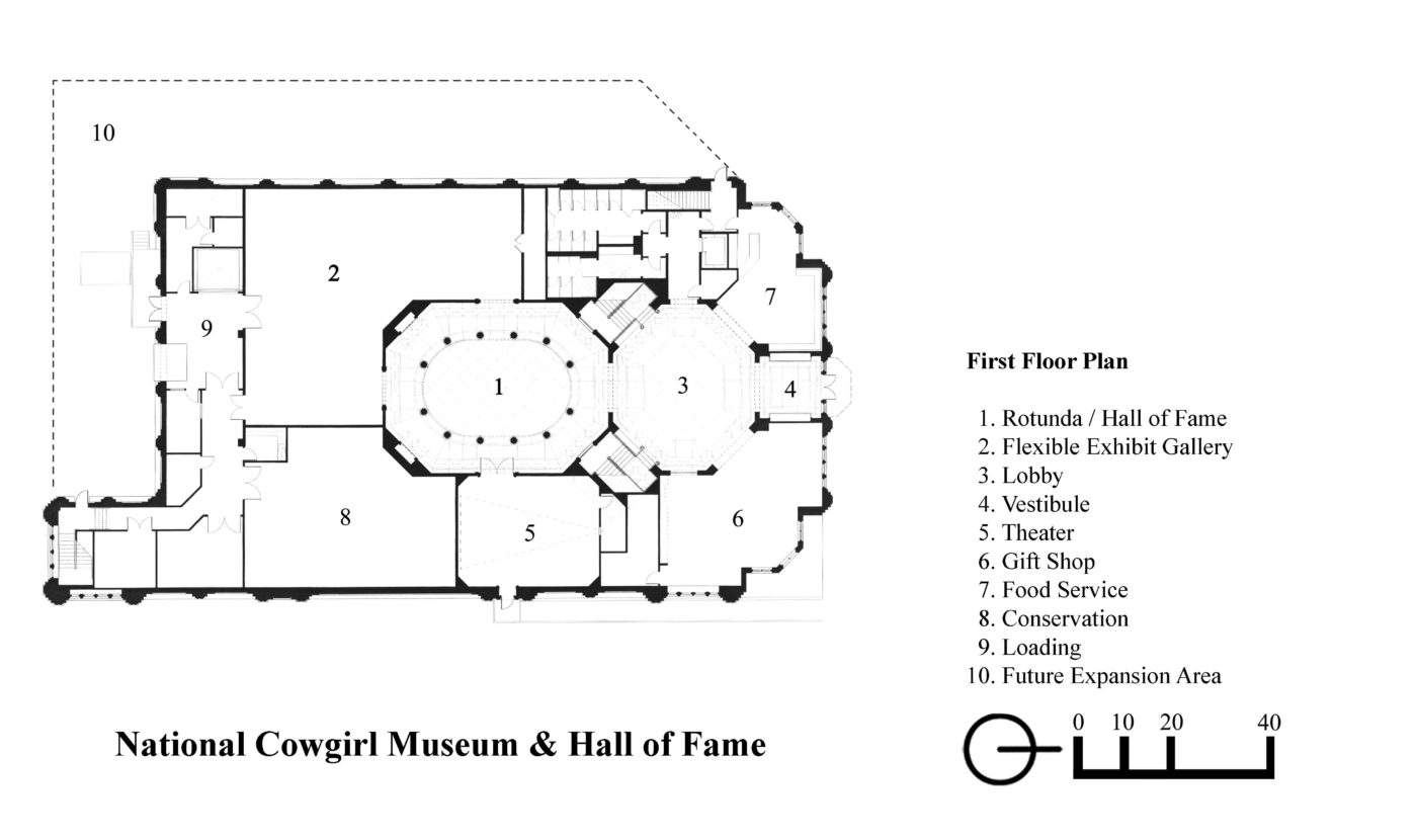 National Cowgirl Museum - First Floor Plan